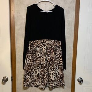 Discount Divas Black and animal print dress 2XL
